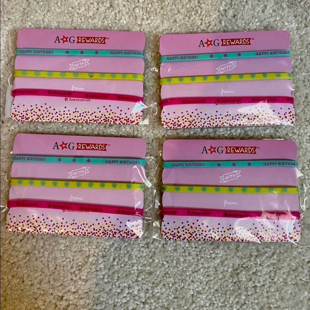 American Girl Berry Happy Birthday Bracelets Lot of 6 (18 Bracelets)